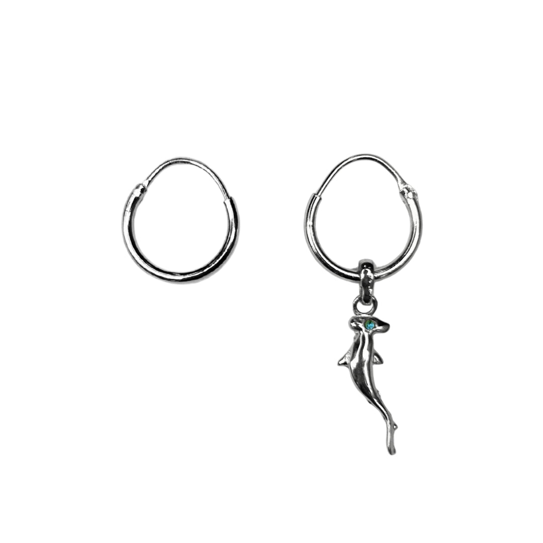 Brinco Tubarão Martelo - Prata de Lei