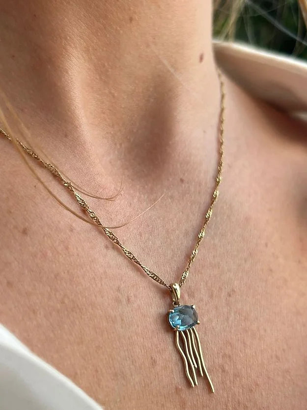 Pingente Água Viva - Banho Ouro 18k