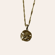 Colar Bolacha do Mar - Banho de Ouro 18k