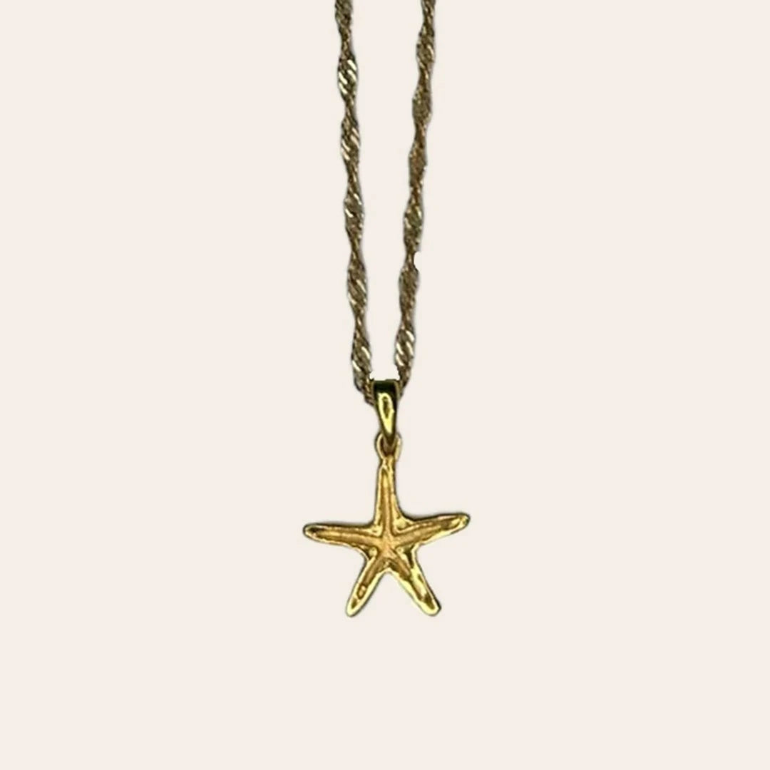 Colar Estrela do Mar - Banho de Ouro 18k