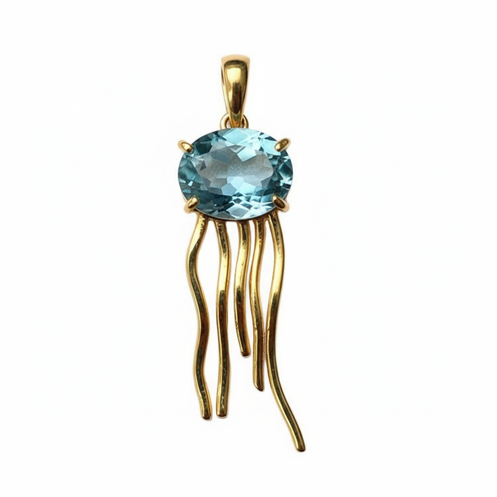 Pingente Água Viva - Banho Ouro 18k