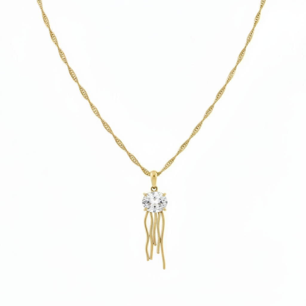 Colar Água Viva - Banho de Ouro 18k
