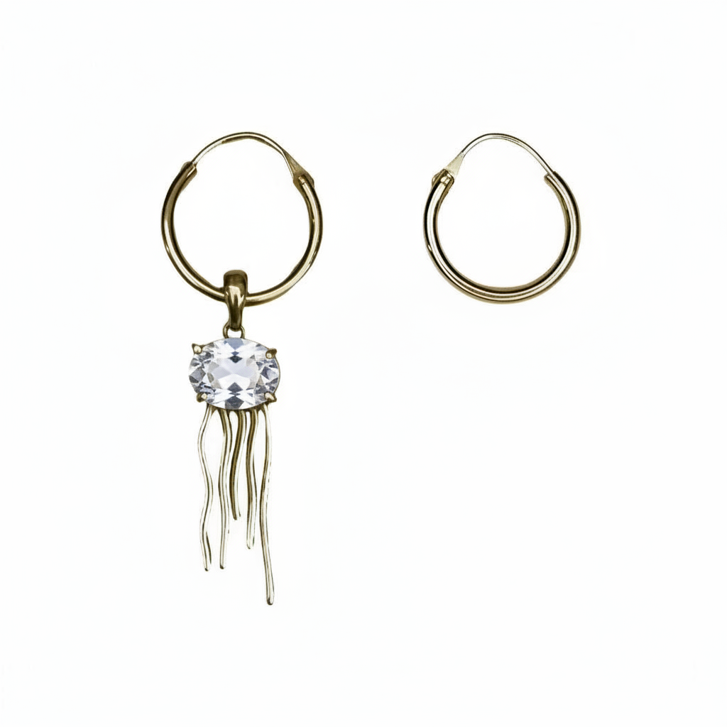 Brinco Água Viva - Banho Ouro 18k