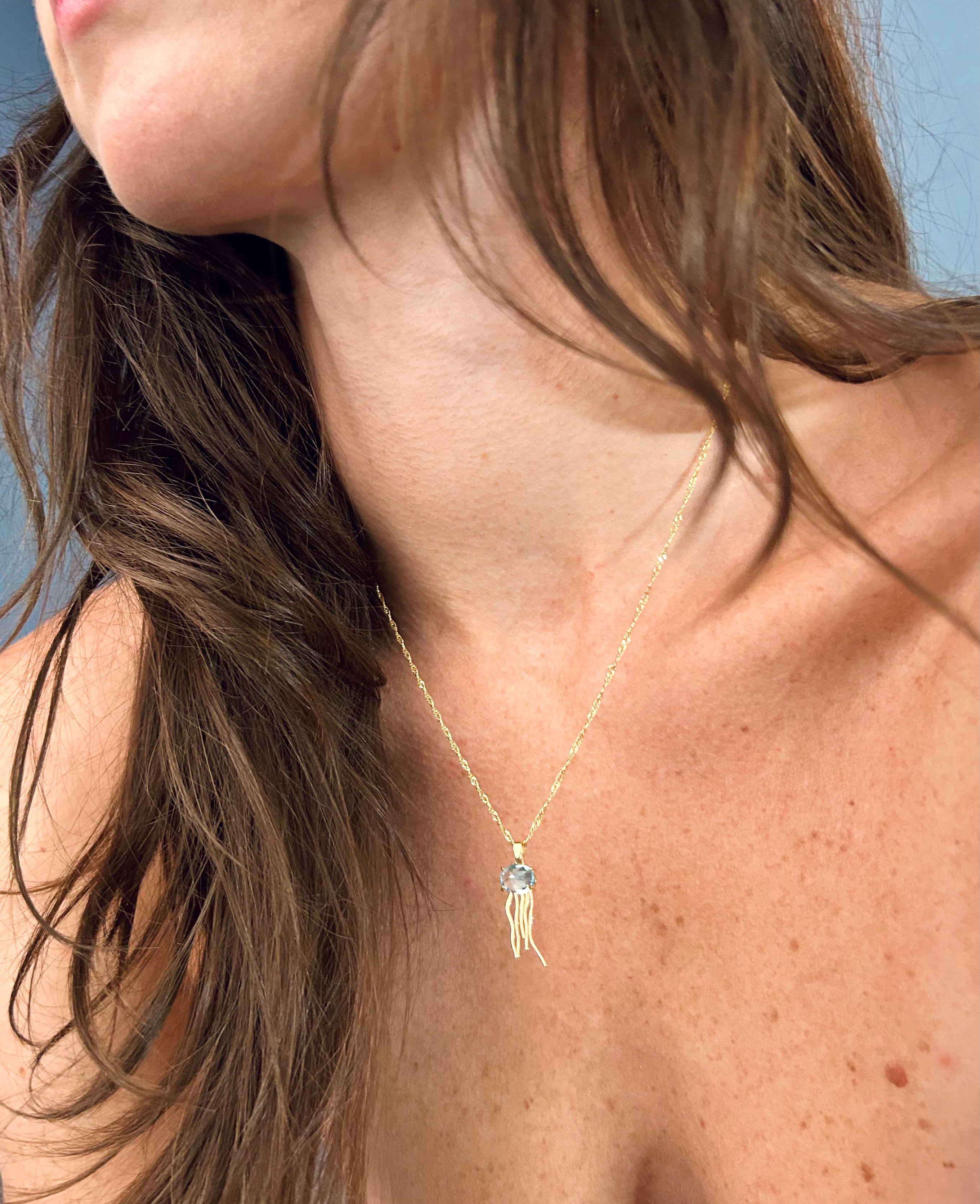 Pingente Água Viva - Prata de Lei