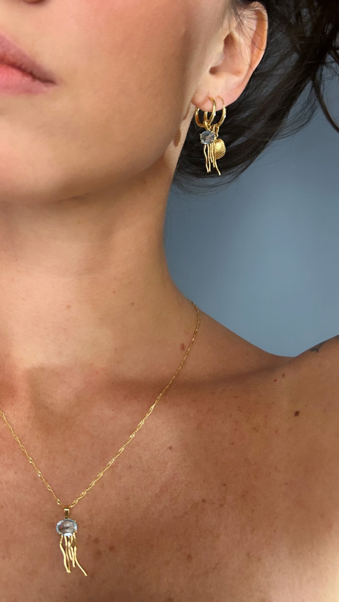 Brinco Água Viva - Banho Ouro 18k