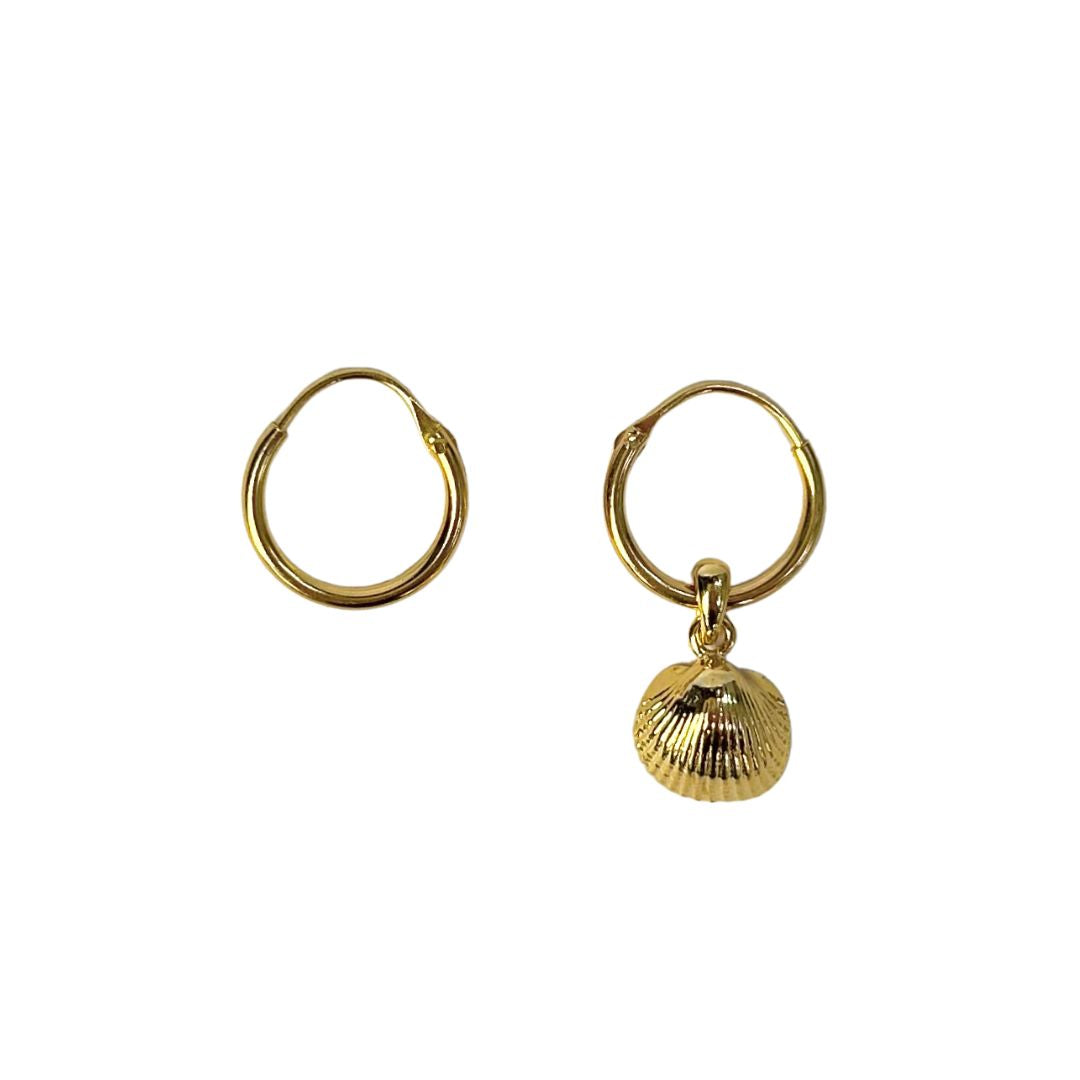 Brinco Concha - Banho de Ouro 18k