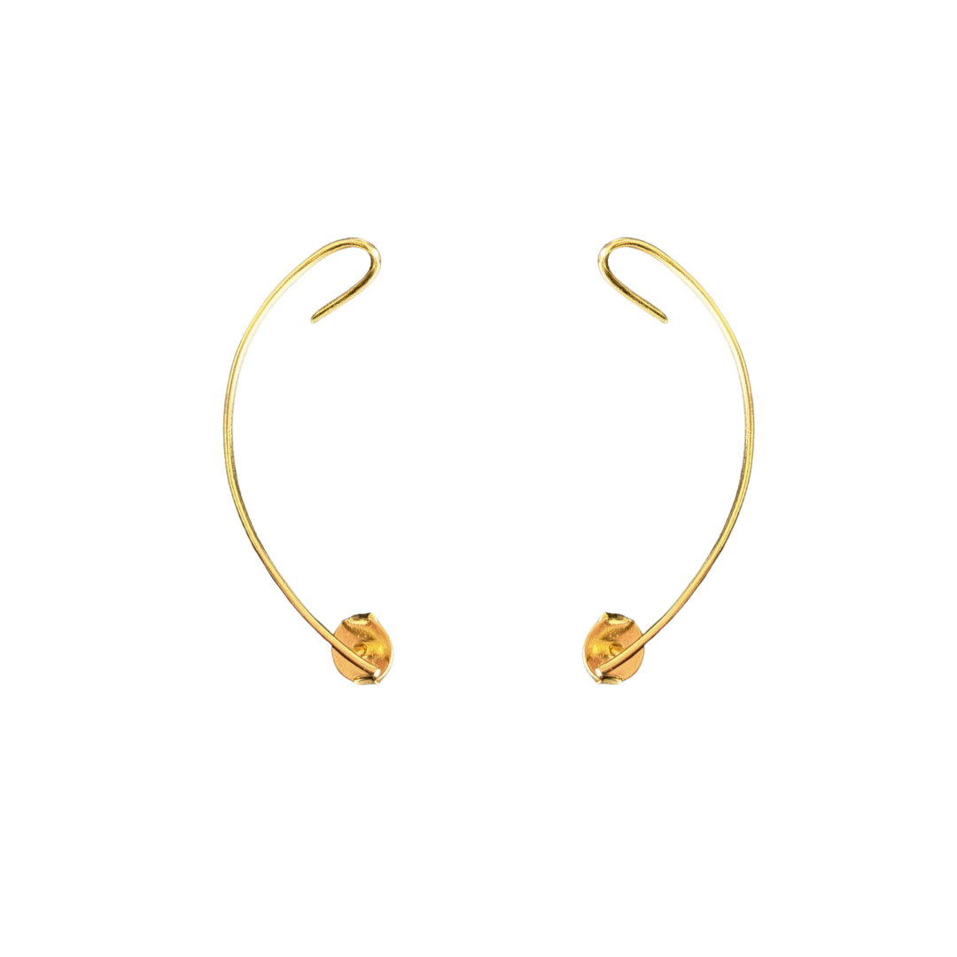 Brinco Wave - Banho de Ouro 18k
