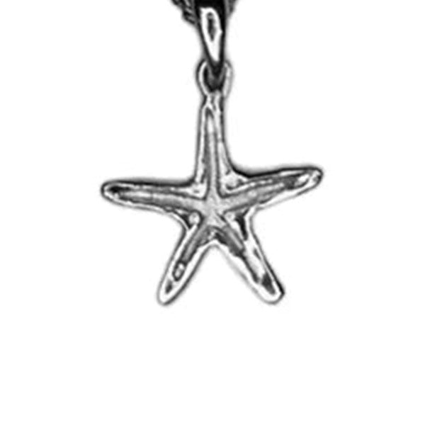 Colar Estrela do Mar, prata de lei, em detalhe, Ateliê Rubi
