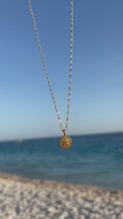 Pingente Bolacha do Mar - Banho de Ouro 18k